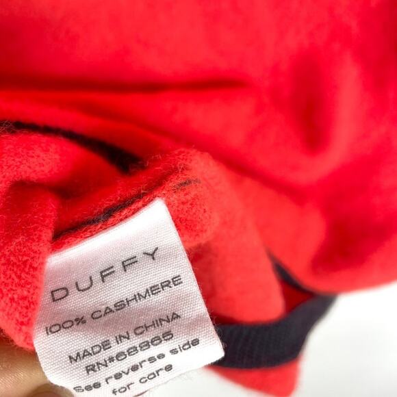 Duffy Coral & Grey 100% Cashmere Sweater XS - Picture 9 of 10